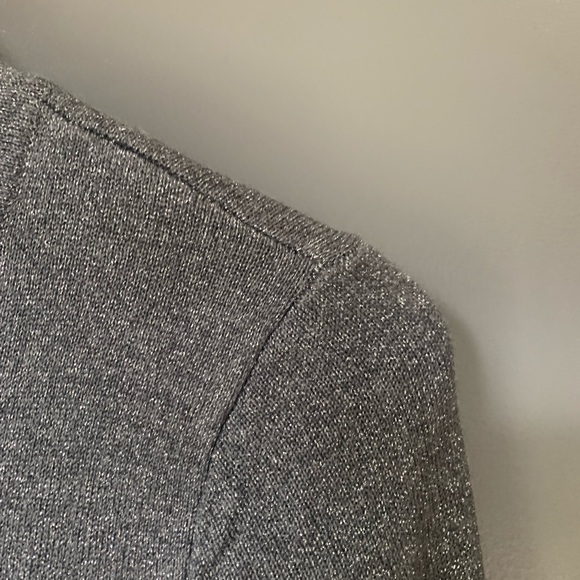 80’s Style 🔥 Sparkle Glitter Zebra Print Zipper Cardigan Sweater - Picture 2 of 7